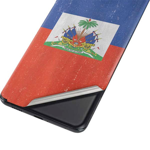 Haiti Flag Distressed Galaxy S21 5G Skin